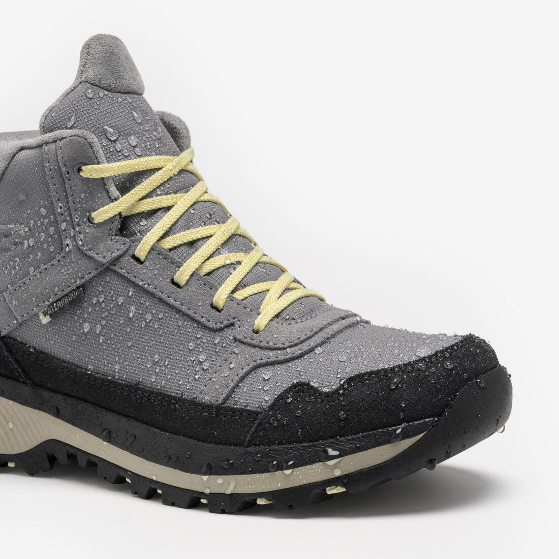 Chaussures de randonnée mid imperméables femme, NH500 Cuir WP
