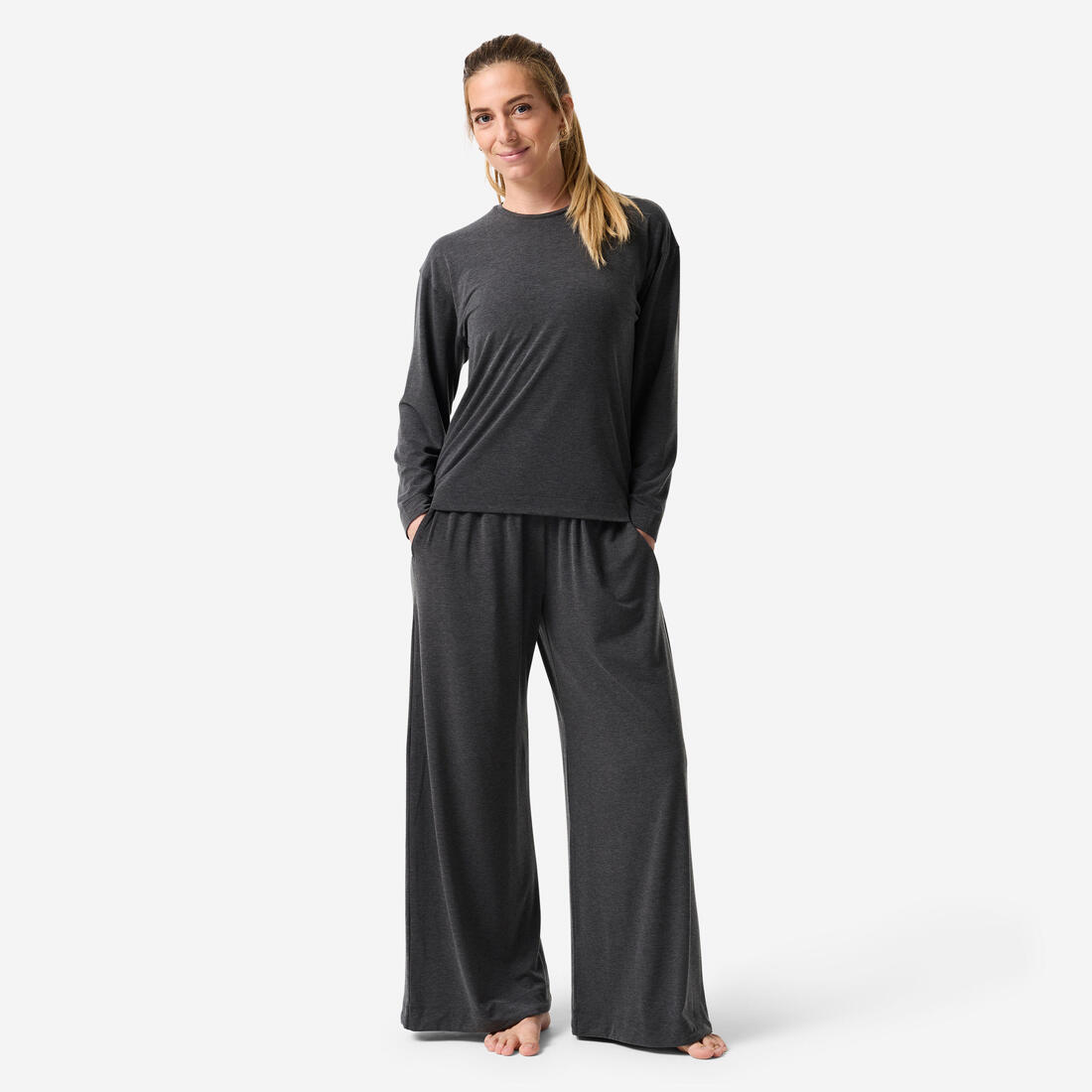 T-shirt de yoga manches longues femme, soft