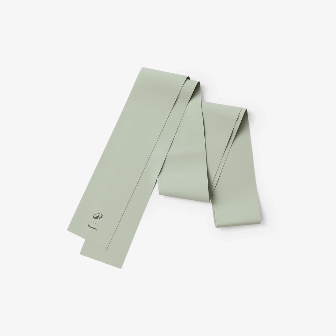 Bande élastique de Pilates résistance moyenne 3kg, vert sauge