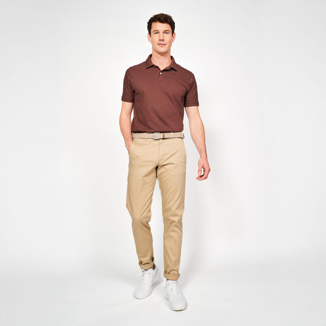 Polo de golf en coton polyester manches courtes homme, MW500