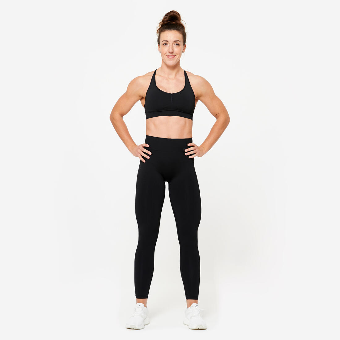 Legging de sport taille haute sans couture et push-up femme