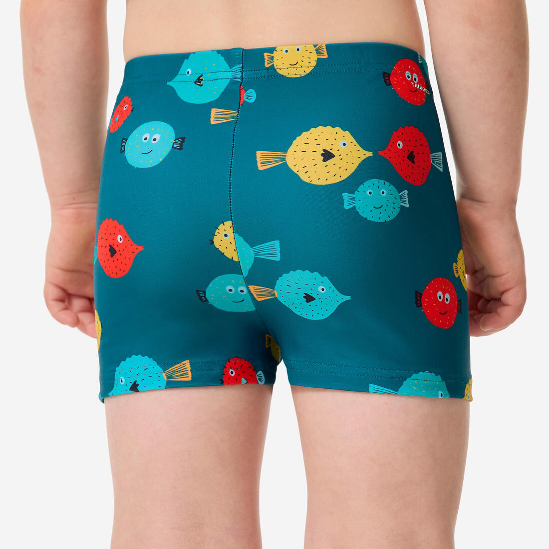 Boxer de bain bébé / enfant bleu imprimé crabes