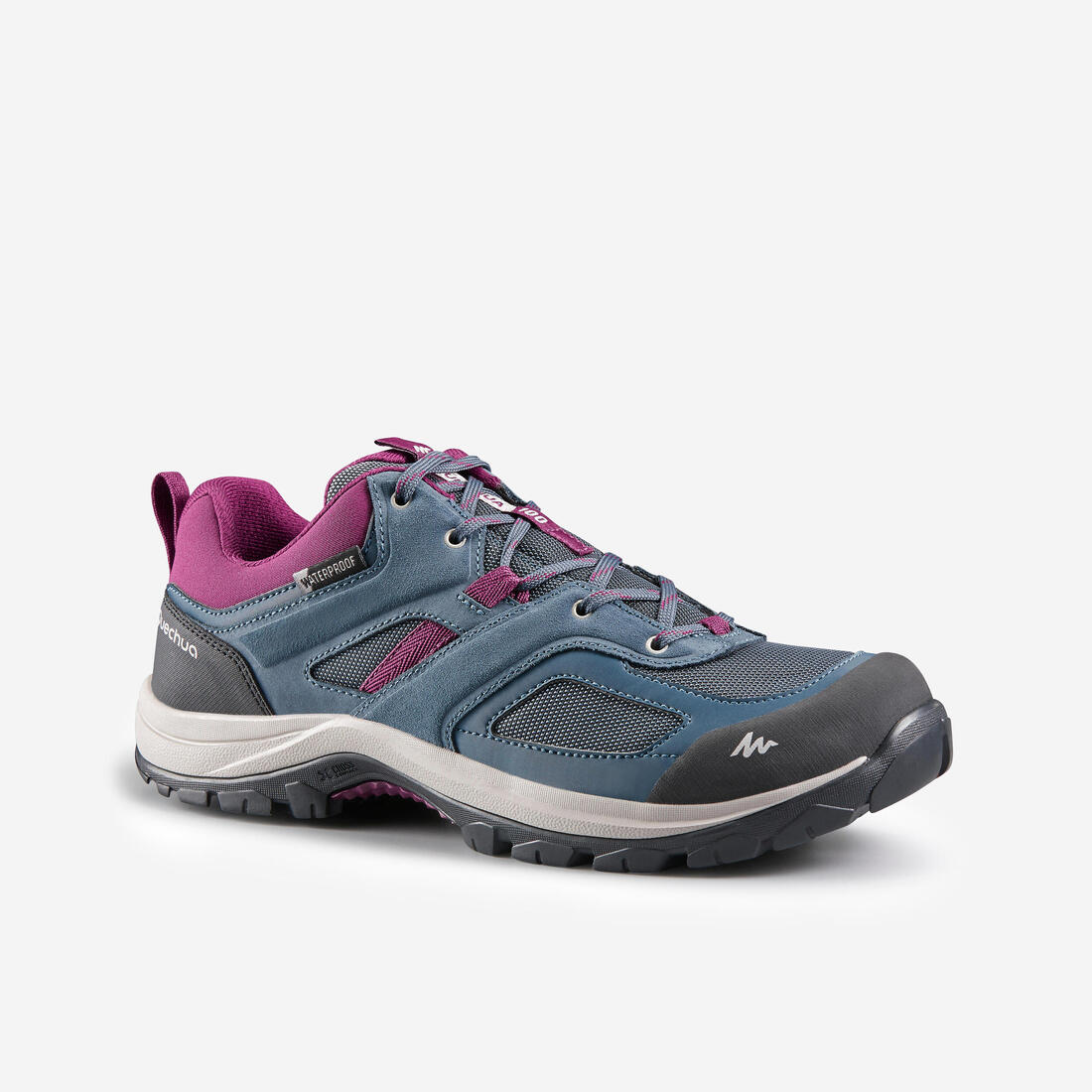 Chaussures imperméables de randonnée montagne - MH100 Gris/Bleu - Femme – violet