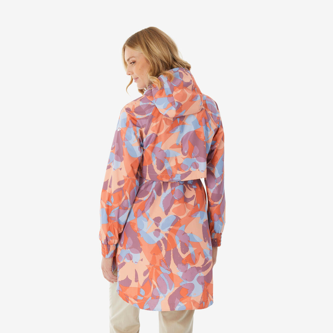 Veste de randonnée imperméable femme, Raincut Longue