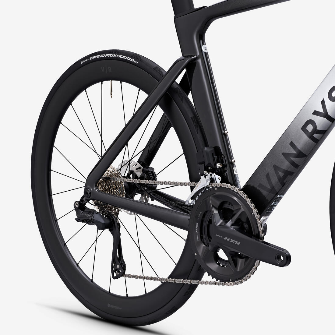 Velo de route Shimano 105 Di2 12V capteur de puissance, RCR-F Pro Gris