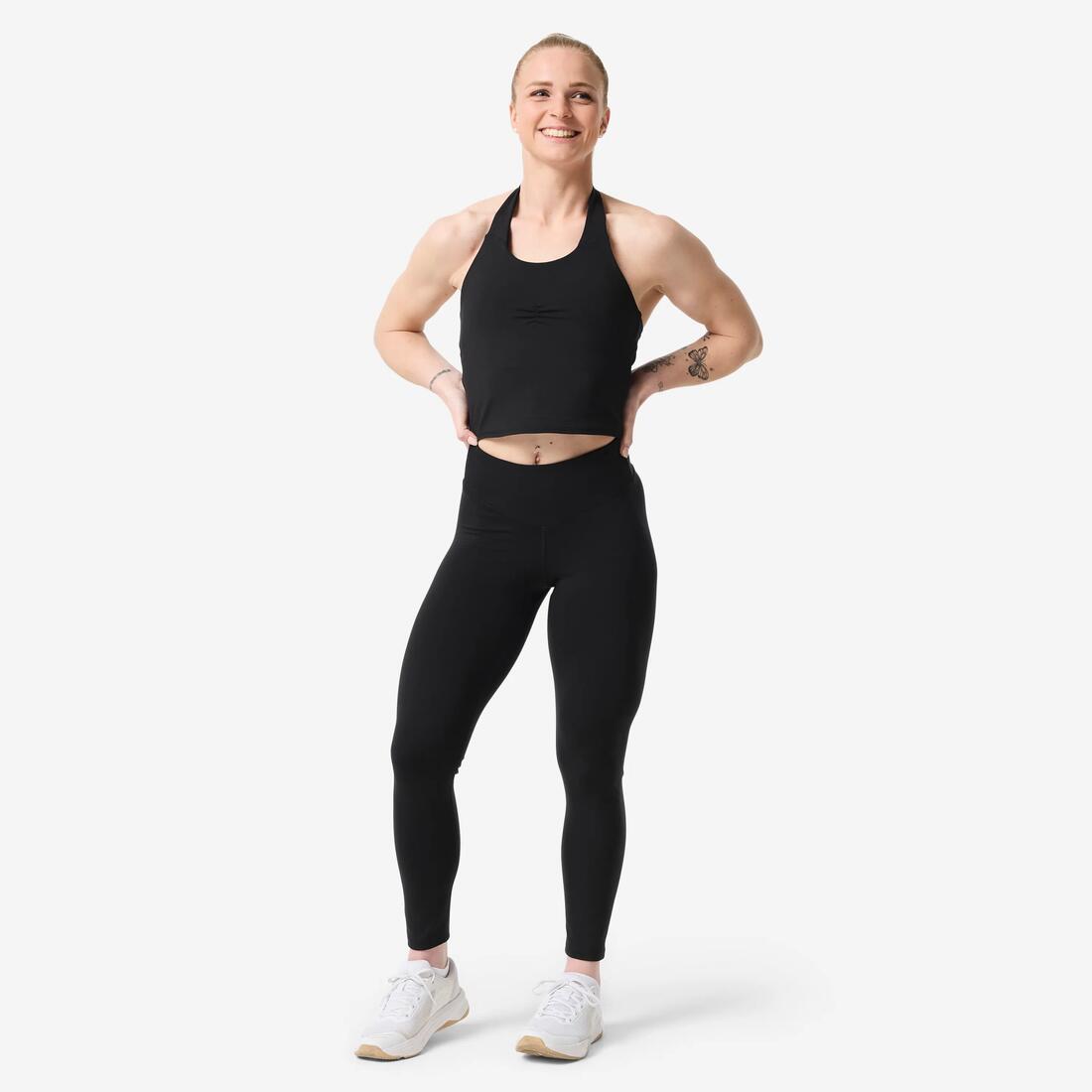 Legging de musculation froncé femme