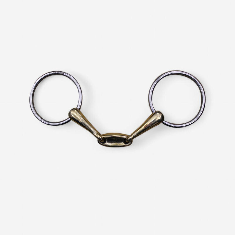 Mors équitation cheval et poney 2 anneaux double brisure