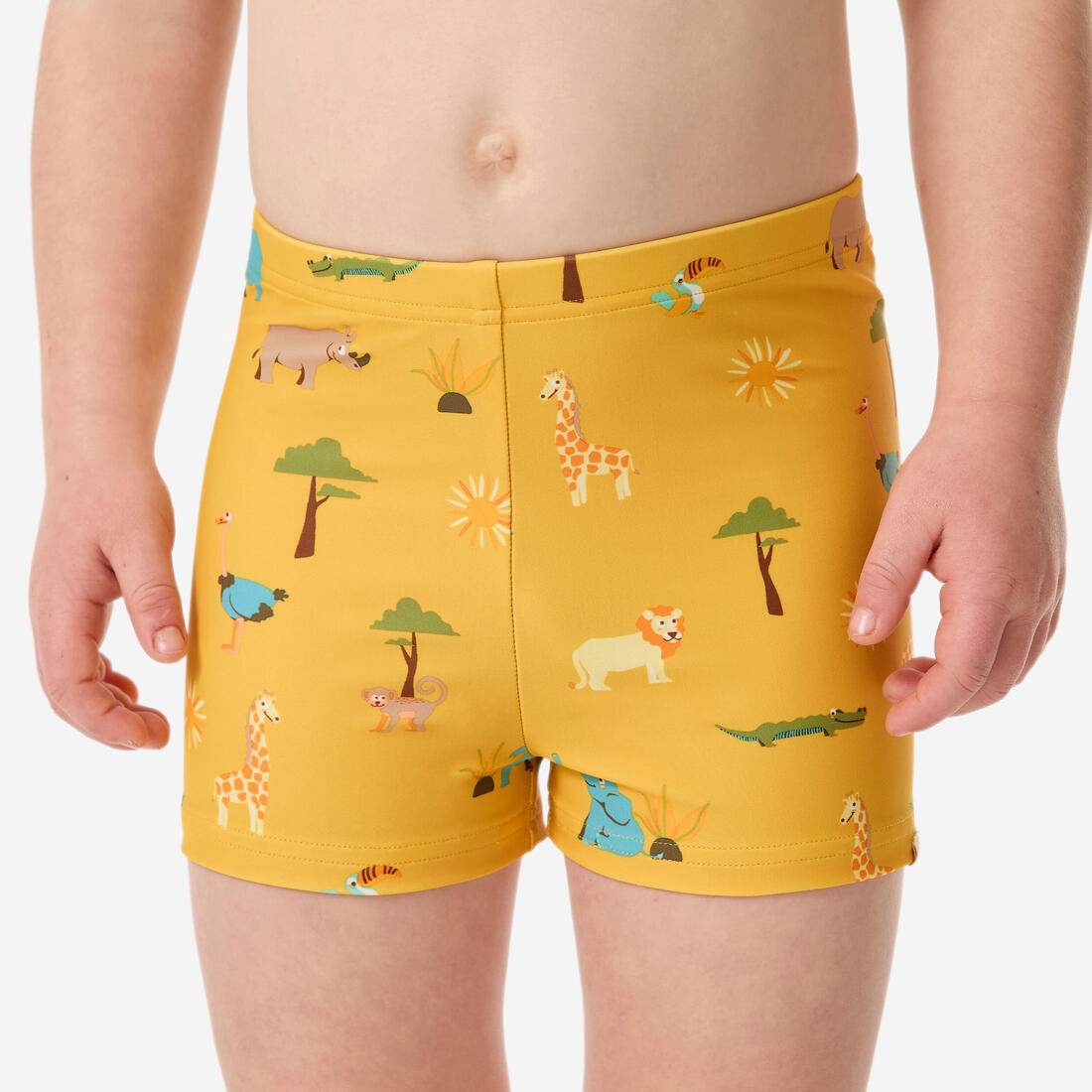 Boxer de bain bébé / enfant bleu imprimé crabes