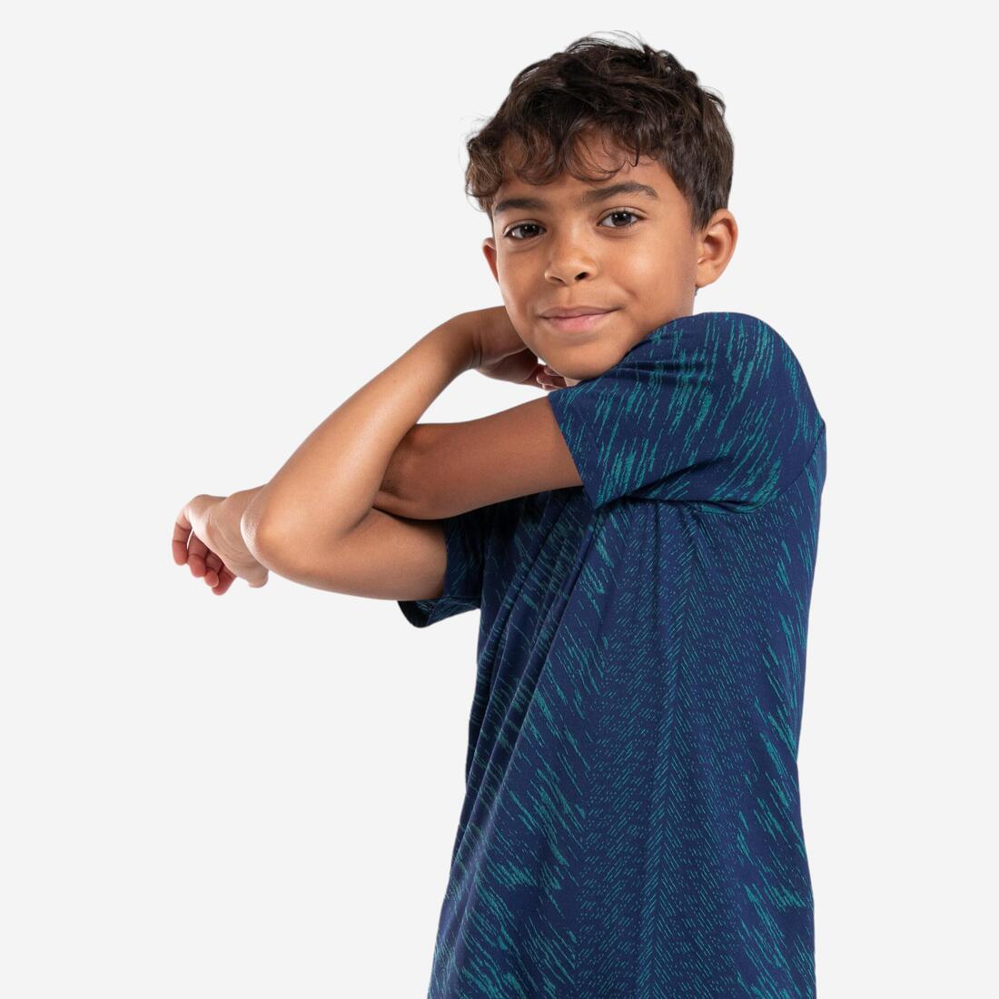 T-Shirt running ultra léger Enfant - KIPRUN Light 900 marine vert – bleu cosmos