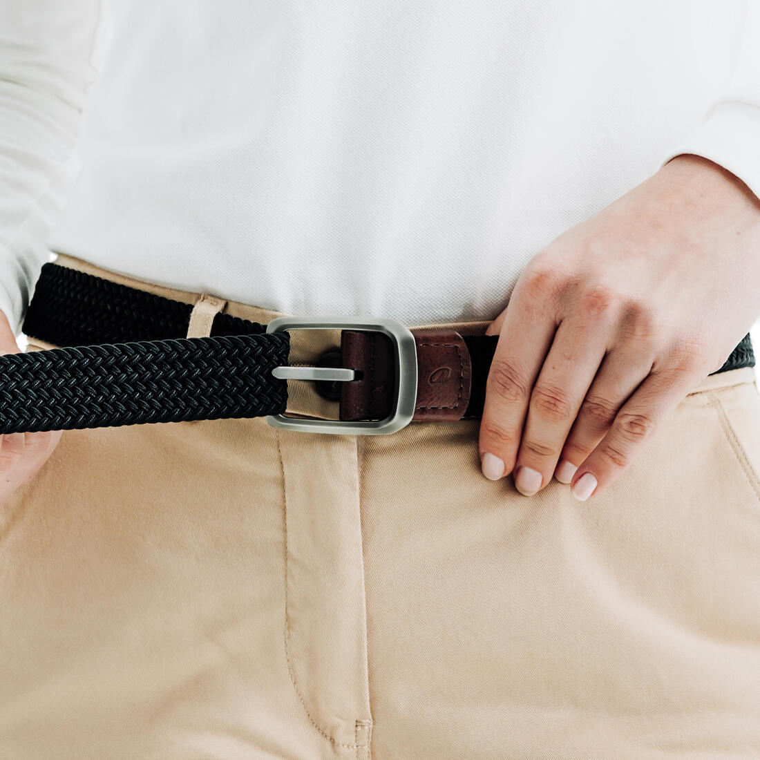 Ceinture golf tressée élastique & extensible