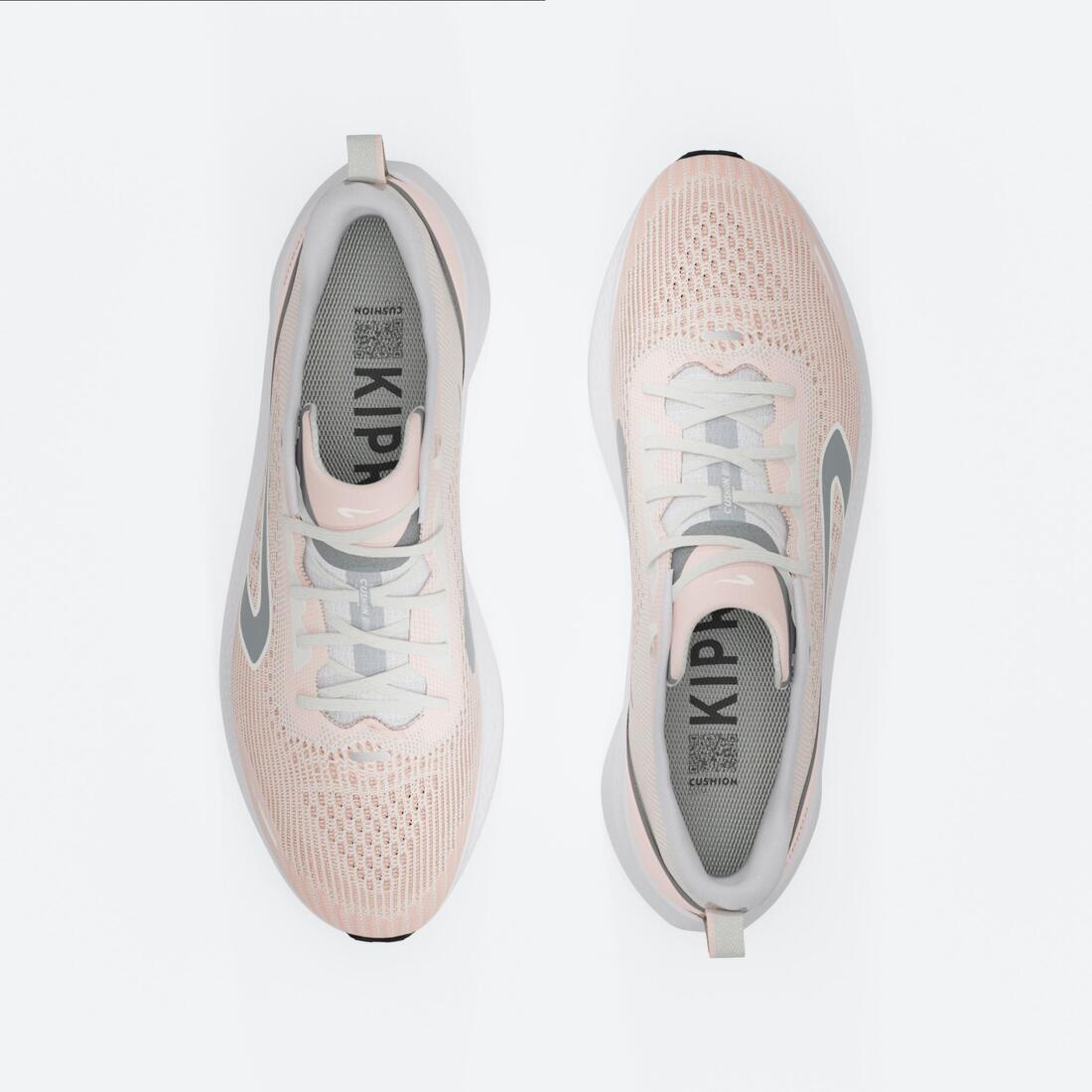 Chaussures de Running Femme, Kiprun Cushion 500 Blanche