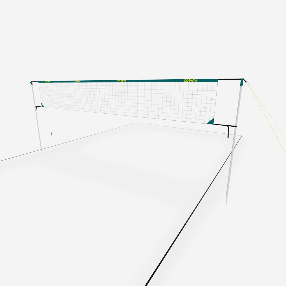 Set (filet et poteaux) de beach volley loisir bv 500 (6m) bleu