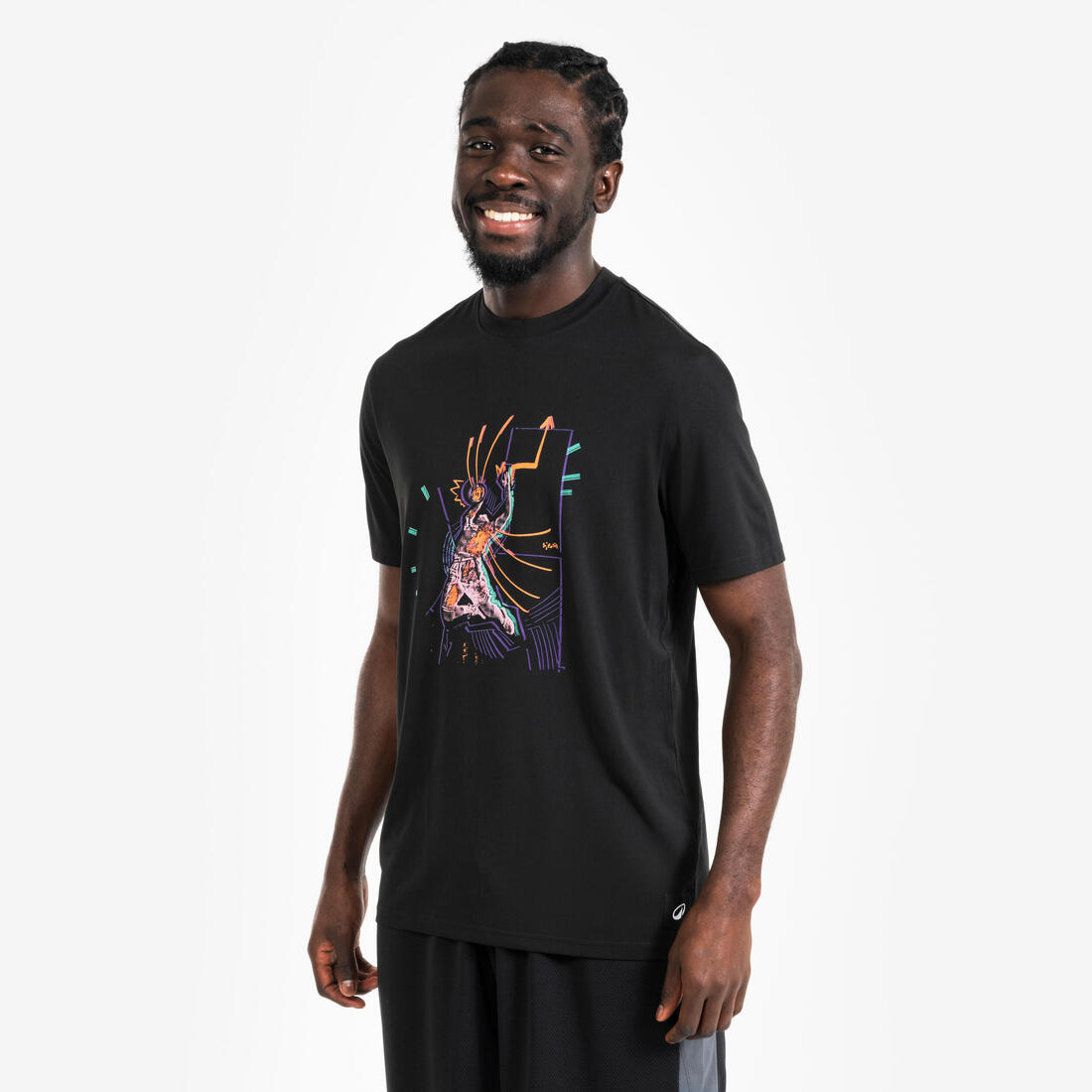 T-SHIRT / MAILLOT DE BASKETBALL HOMME TS500 BLANC 6 PHOTOS