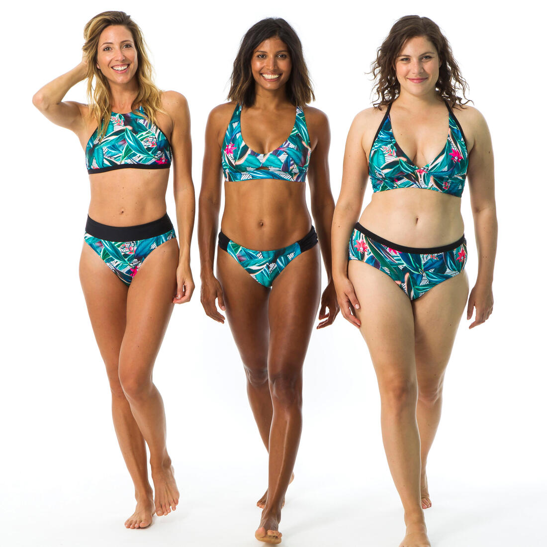 Haut de maillot de bain femme brassière de surf dos dégagé ANDREA KOGA MALDIVES – vert