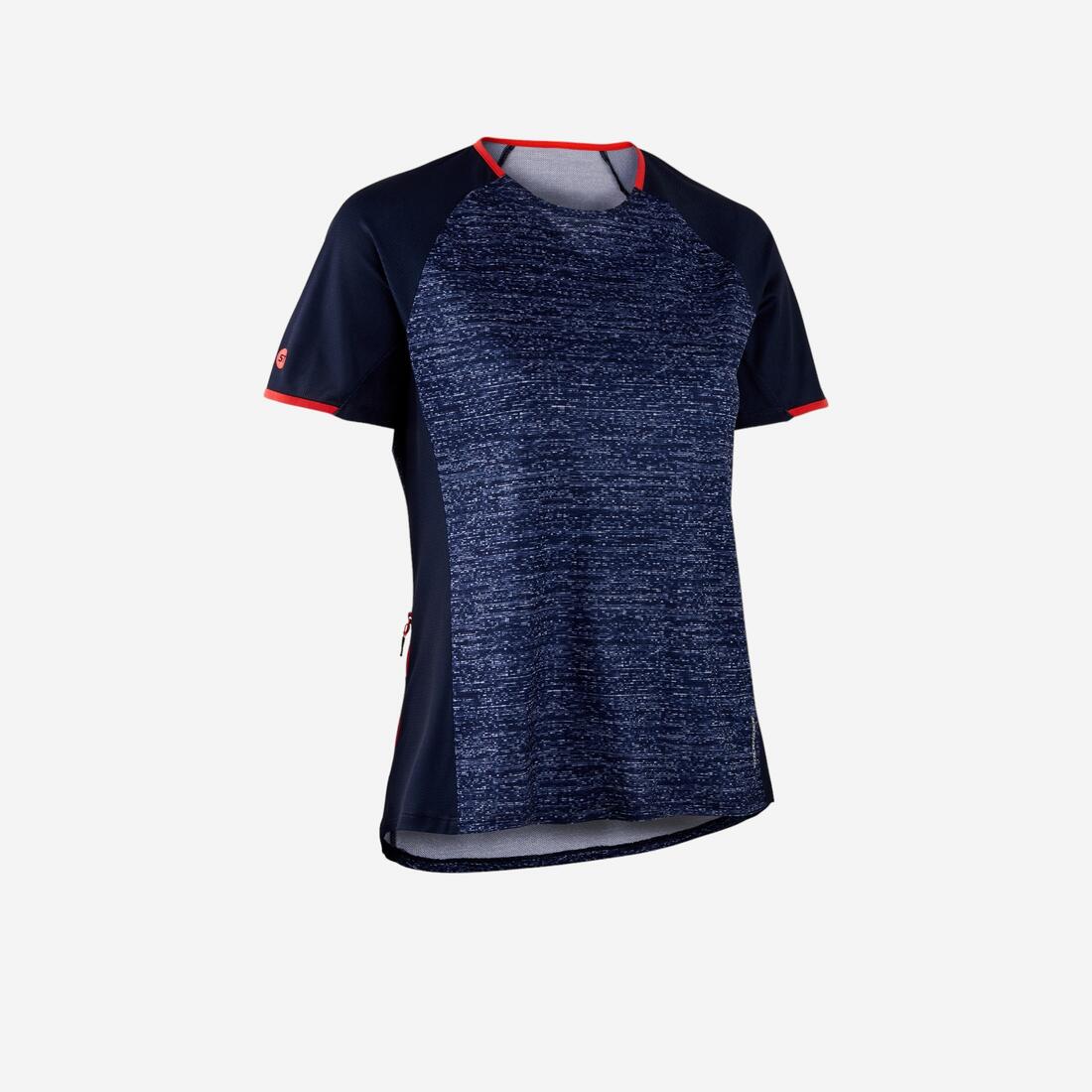 MAILLOT MANCHES COURTES VELO VTT ST 100  FEMME MARINE