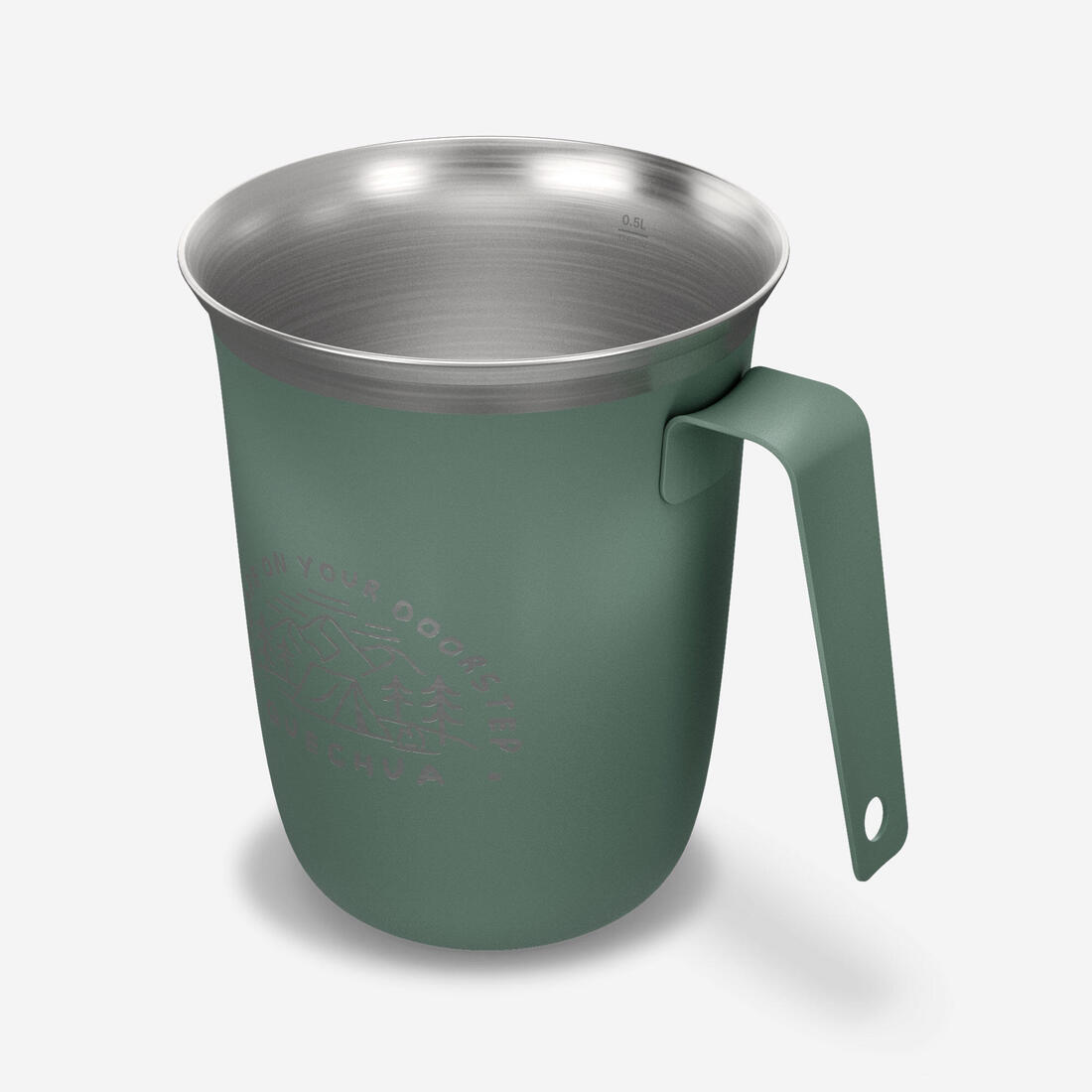 Tasse de camping 0,5L en acier inoxydable