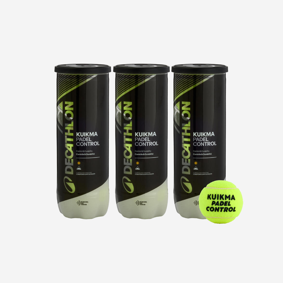Tripack balles de padel pressurisées - Kuikma Control