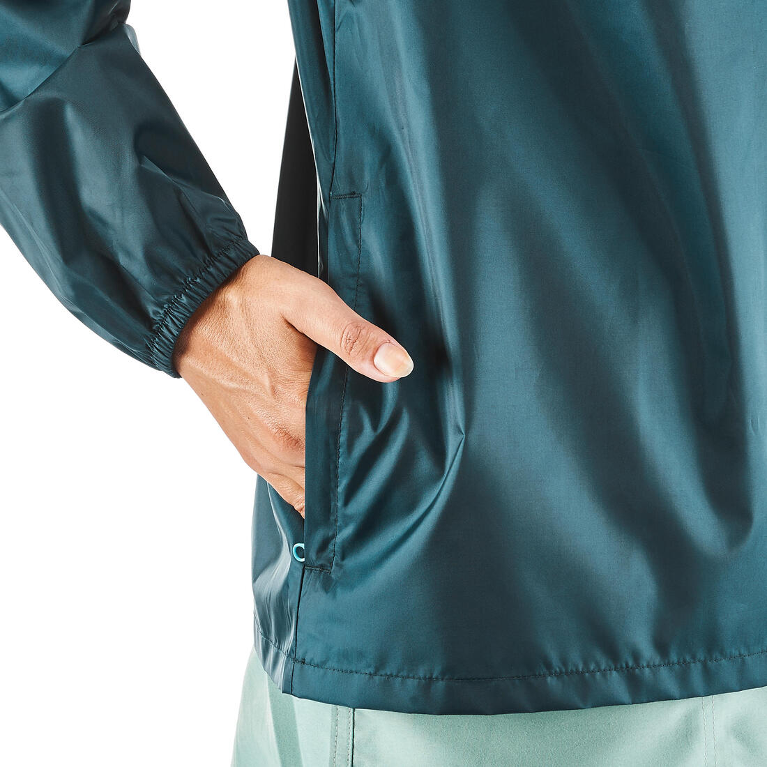 Veste de randonnée  déperlante coupe-vent femme, Raincut 1/2 Zip