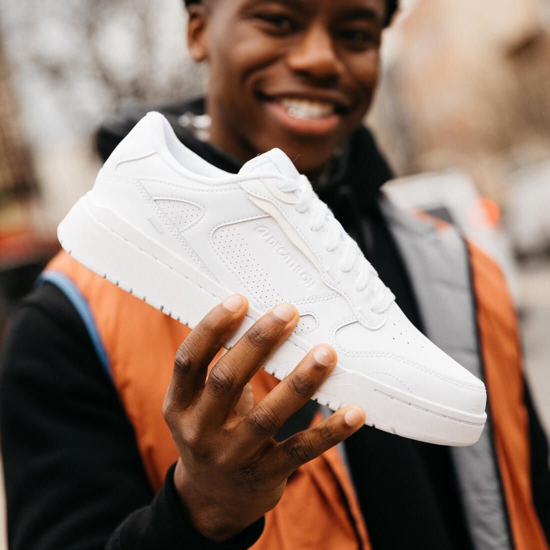Baskets en cuir CJ80 homme blanche