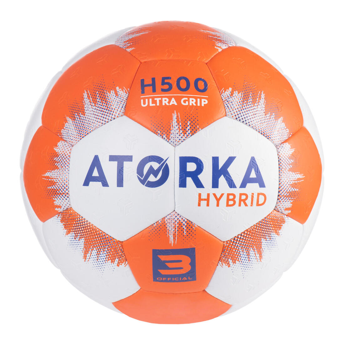 Ballon de handball taille 3 - hb500 hybride bleu/gris
