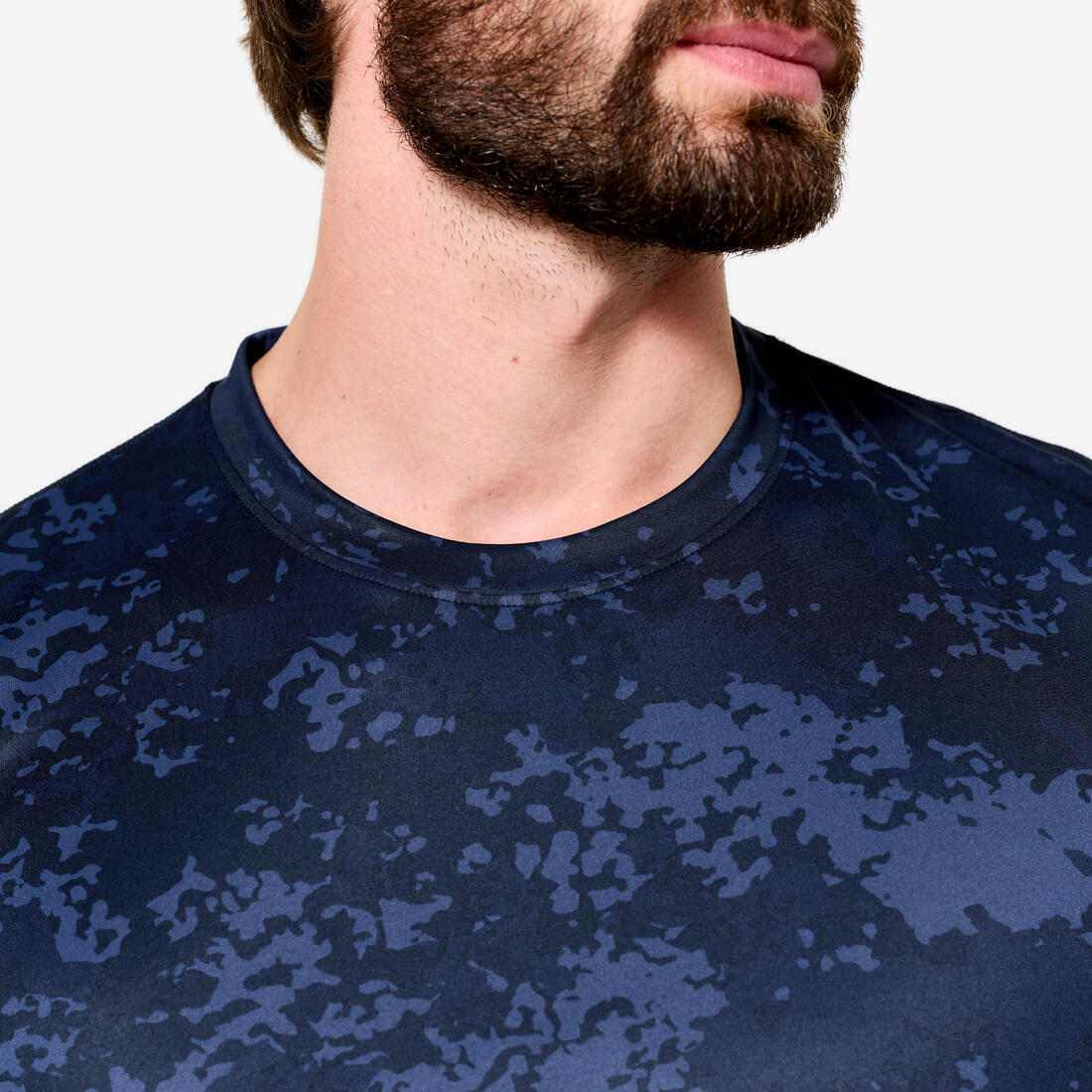 T-shirt de fitness manches courtes respirant col rond homme