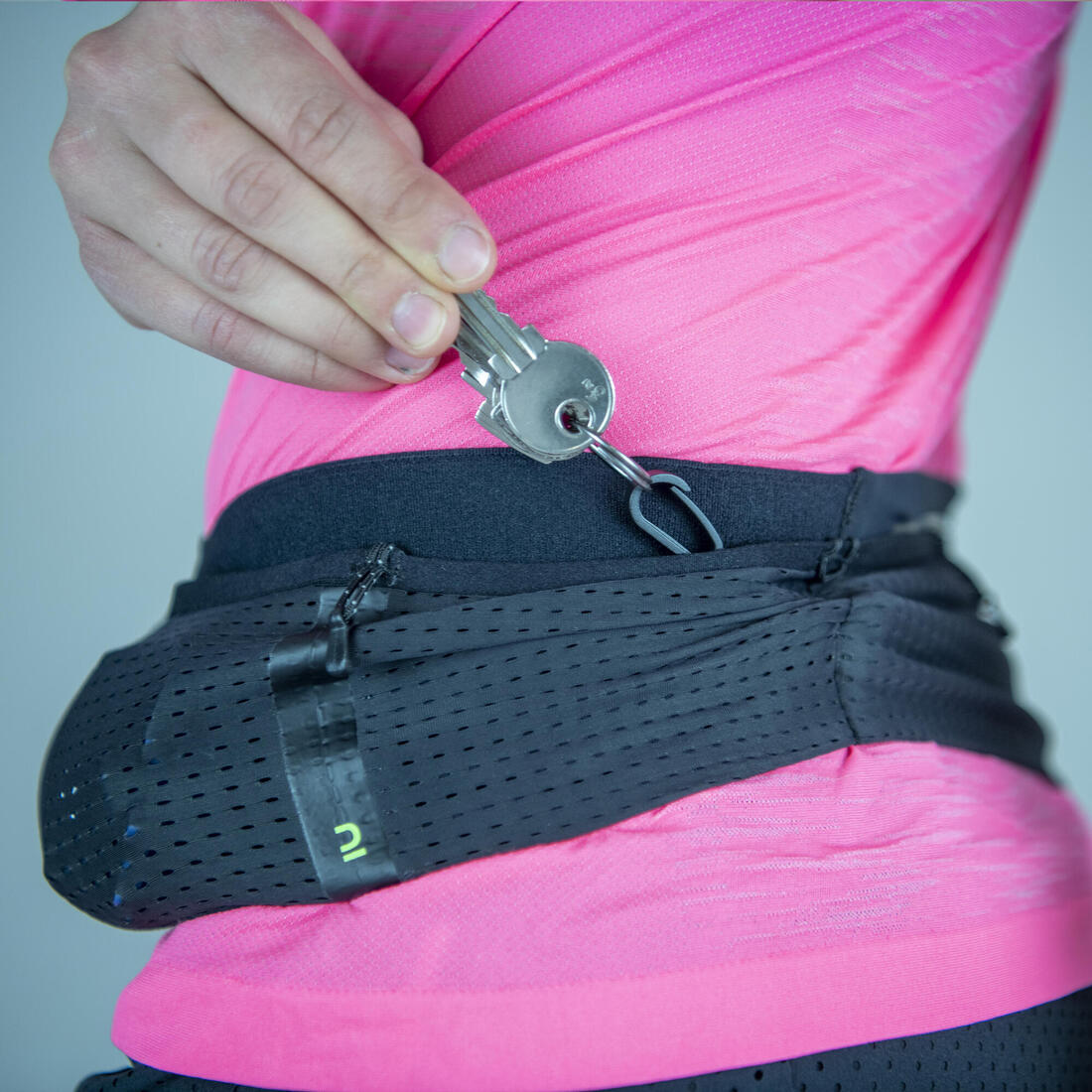 Ceinture hydratation de running porte flasques noire