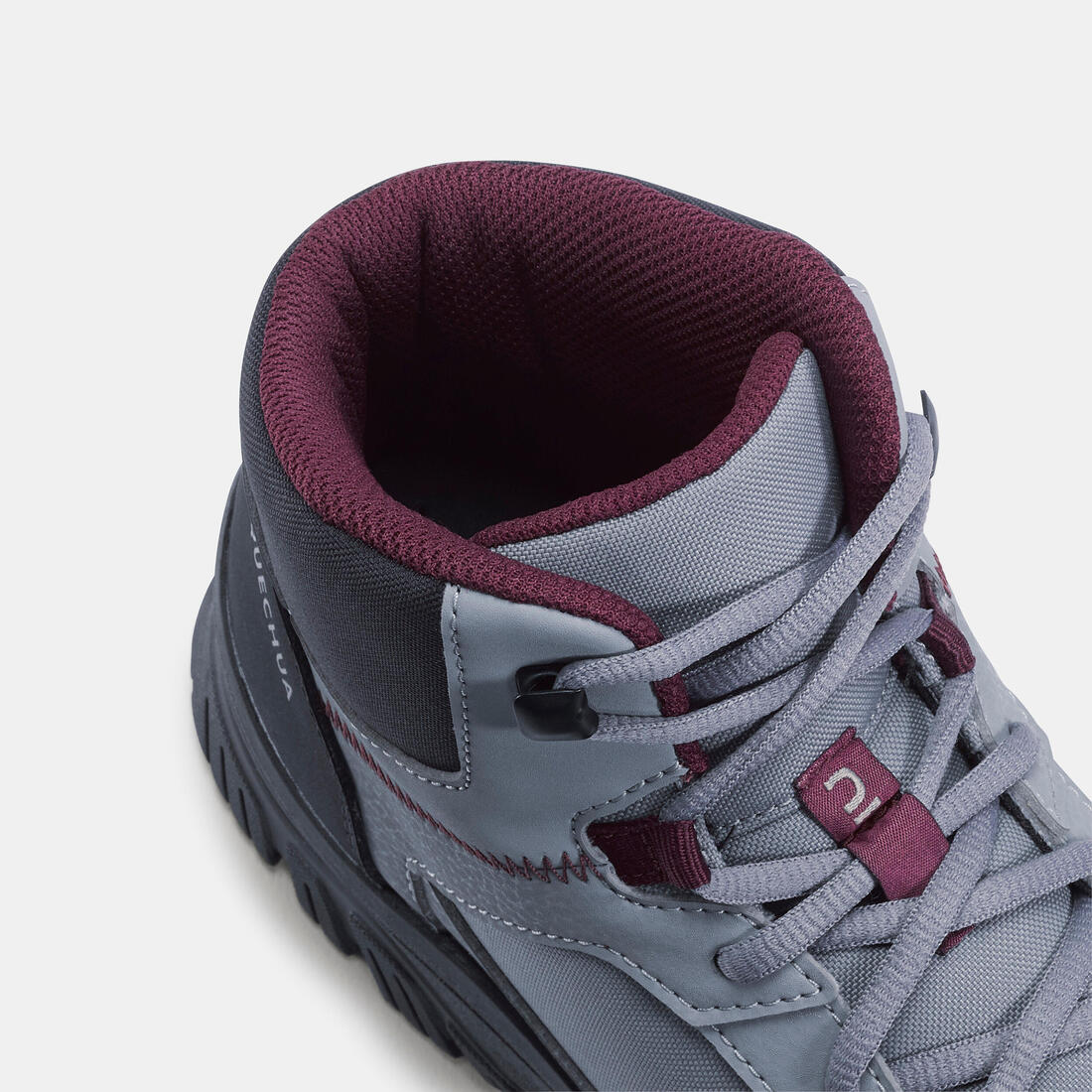 Chaussures de randonnée mid femme, NH100 gris
