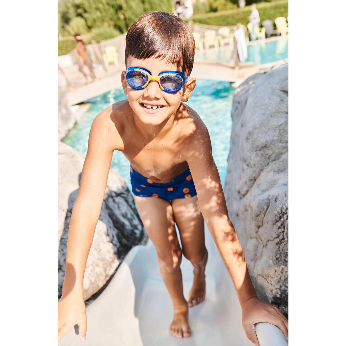 Lunettes de natation Junior - Xbase turquoise teintées