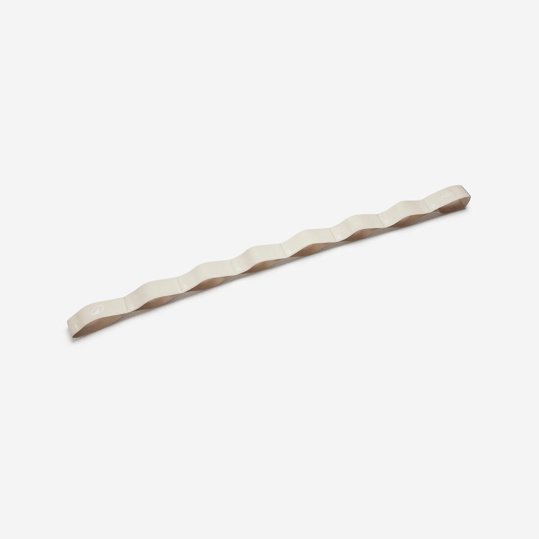 Élastique textile de fitness, 7kg, résistance légère, beige
