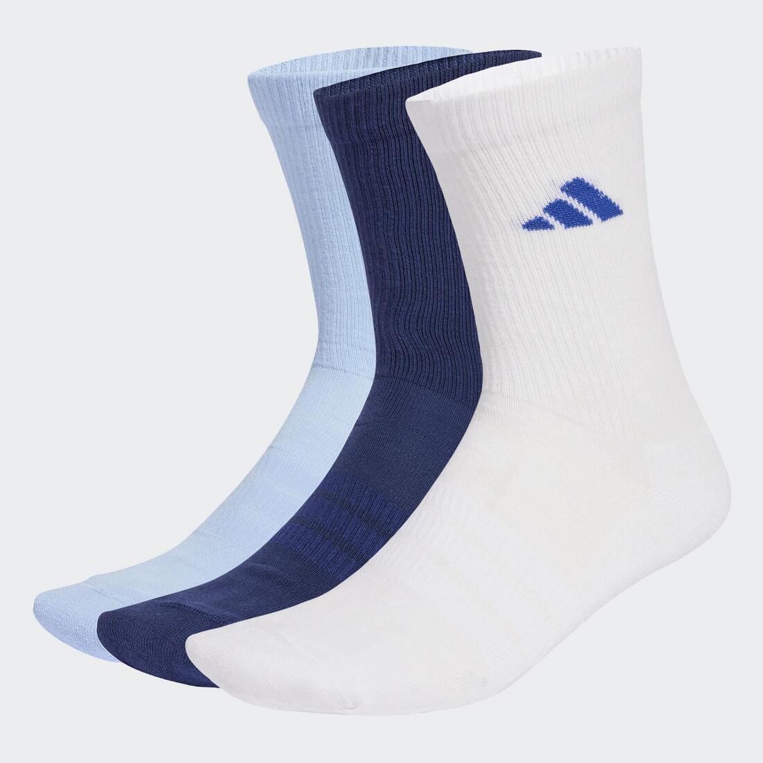 Chaussettes matelassées mi-mollet Adidas, rose, beige et, lot de 3