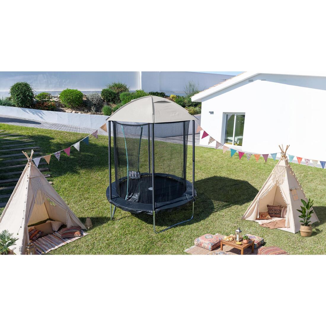 Dôme de protection soleil et pluie pour trampoline 240