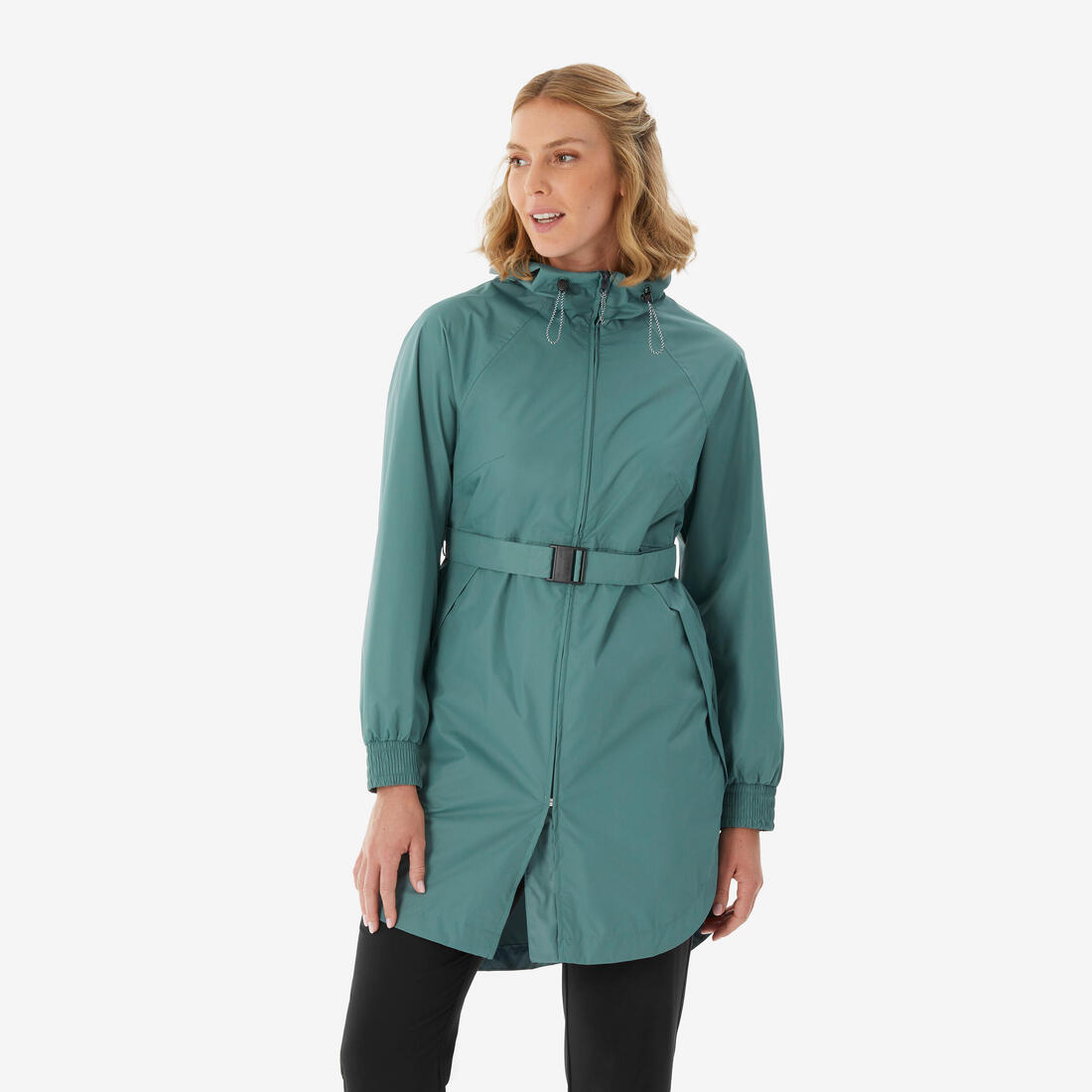 Veste de randonnée imperméable femme, Raincut Longue