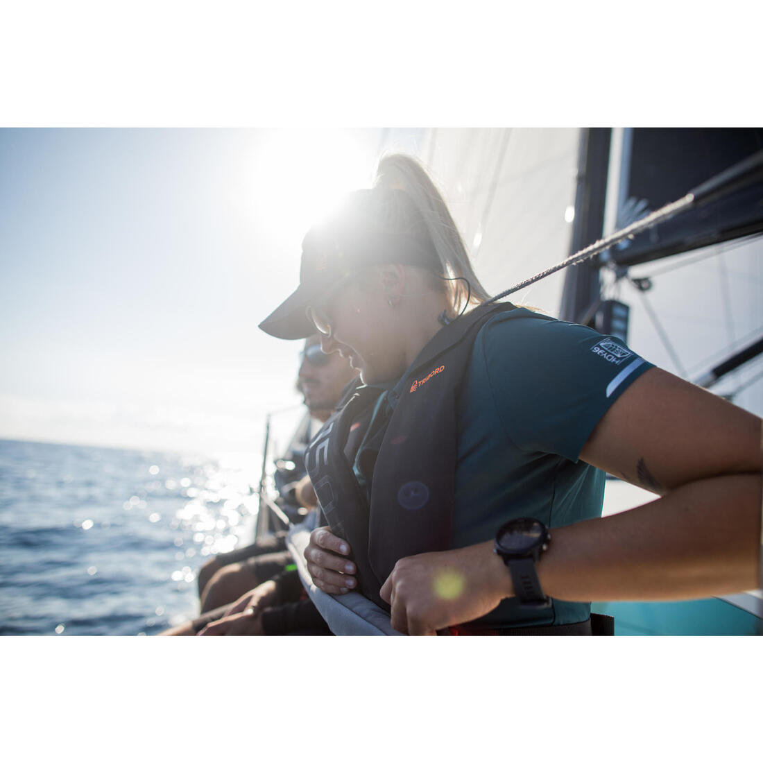 Lunettes de soleil polarisées flottantes voile SAILING 100 taille S Noir