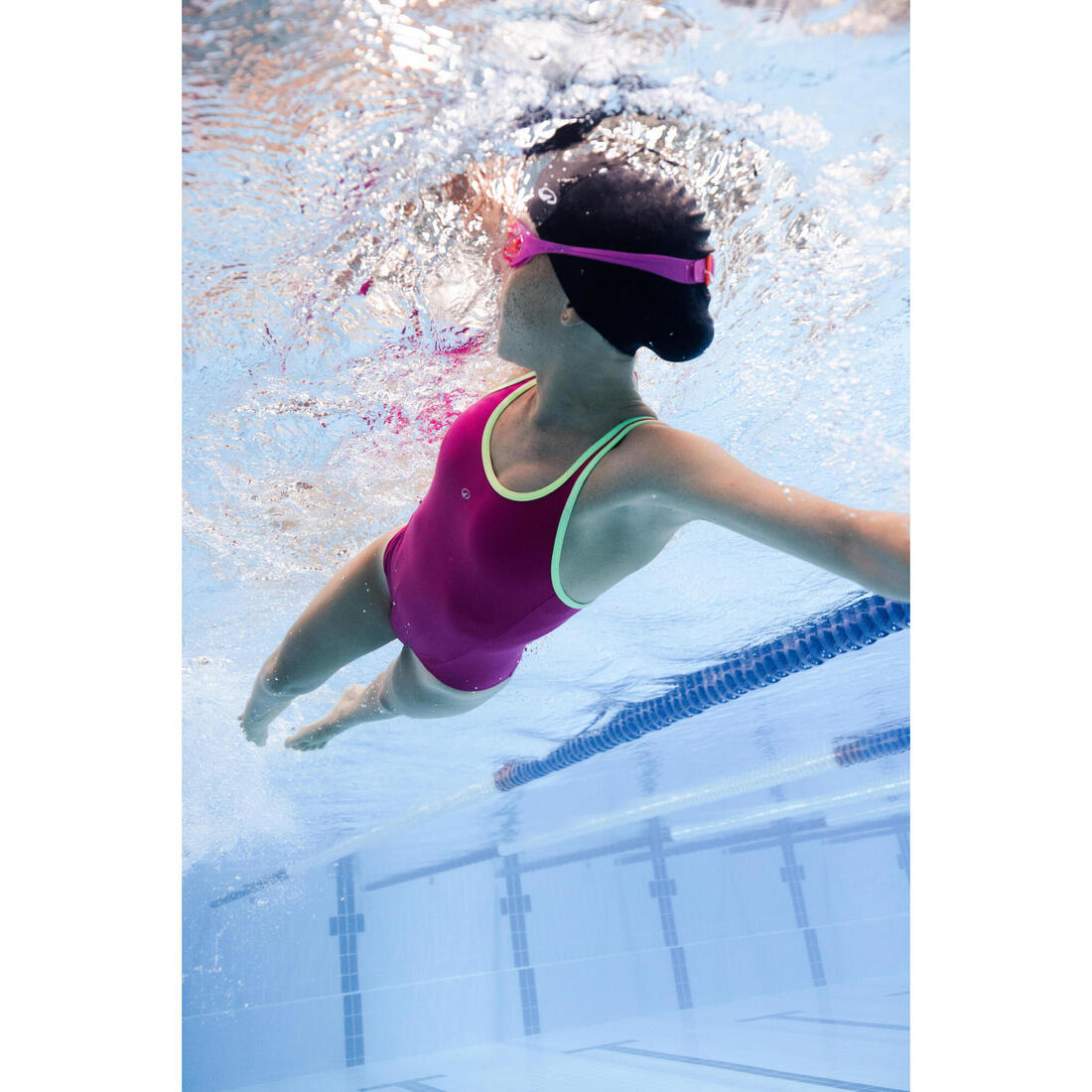 Lunettes de natation xbase - verres clairs - taille junior