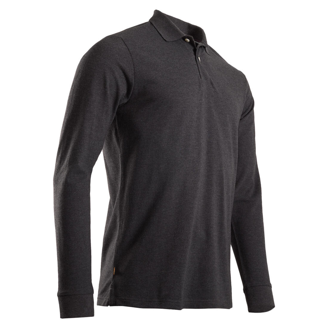 Polo golf manches longues Homme -  MW500 bleu marine – noir