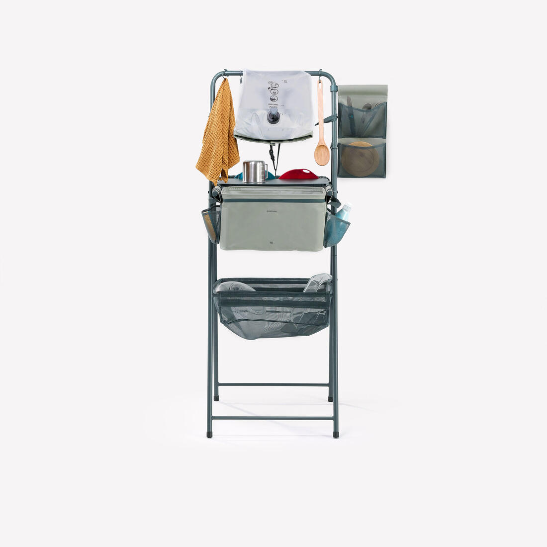 Meuble evier de camping, avec réservoir pour eaux grises et multiples rangements
