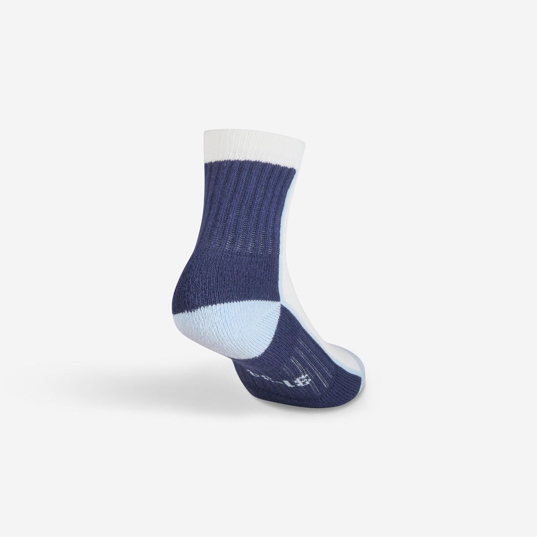 CHAUSSETTES DE SPORT ENFANT HAUTES RS 500 BLANC MARINE LOT DE 3