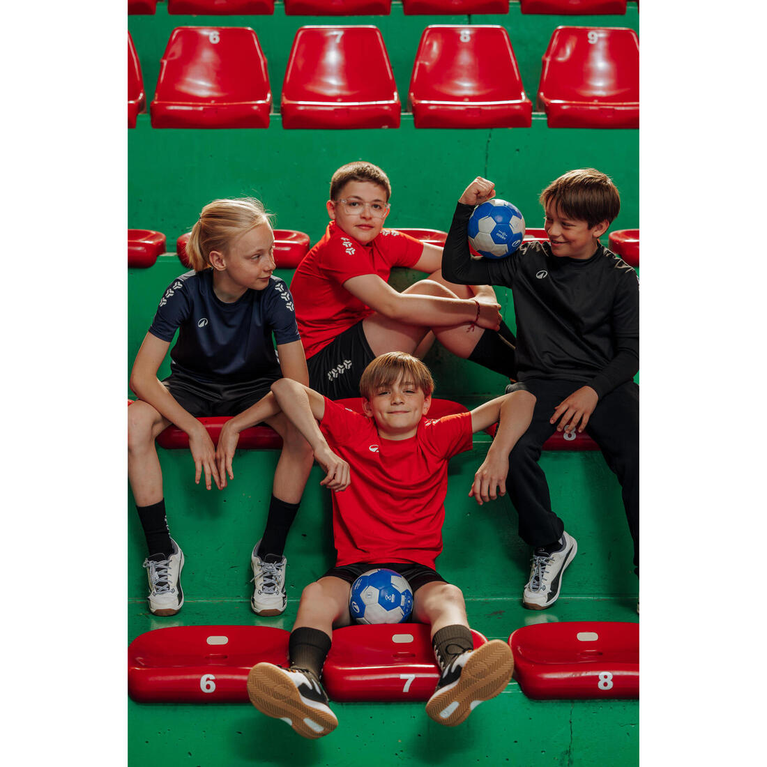 Short de handball enfant - H100 noir