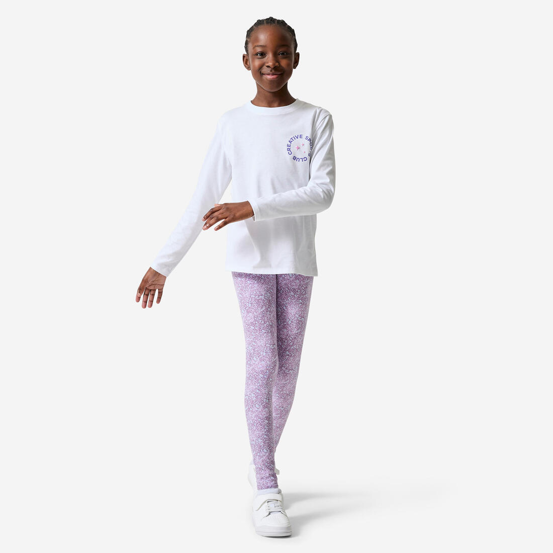 Legging imprimé coton fille