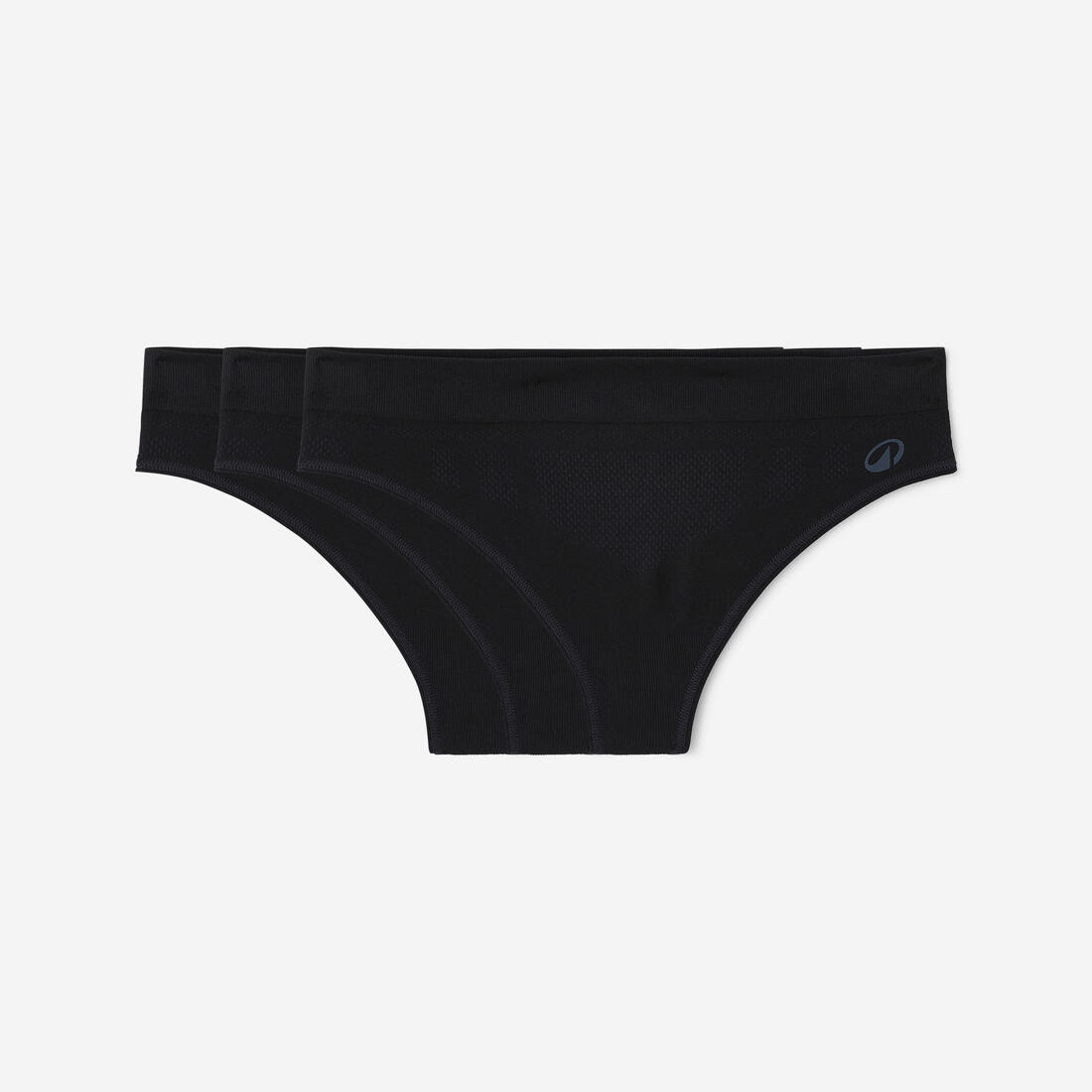 Lot de 3 culottes de sport sans couture femme, noir