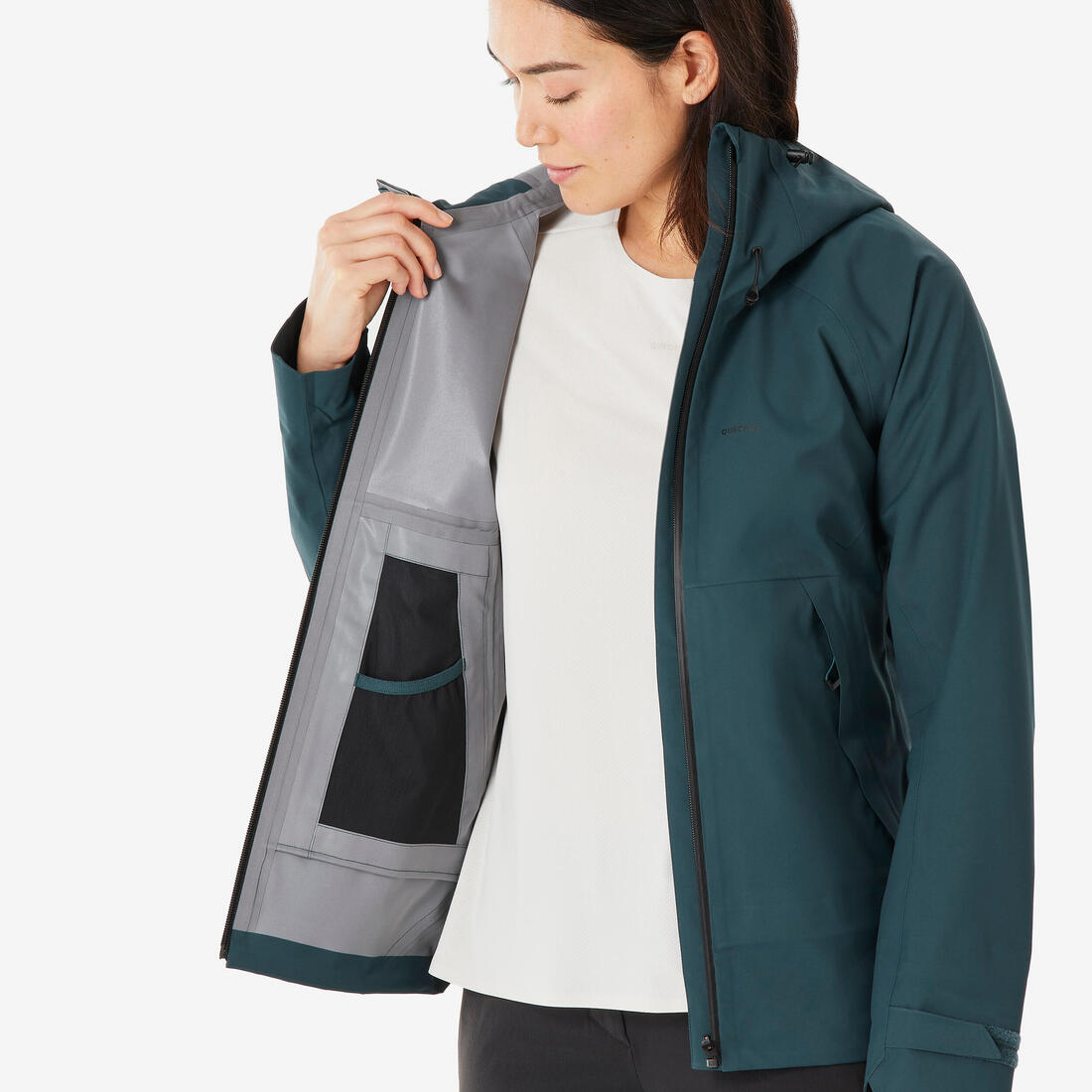 Veste de randonnée imperméable femme, MH500