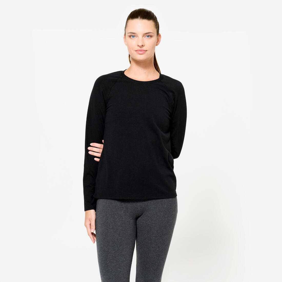 Tee-shirt en coton manches longues femme – 8677474