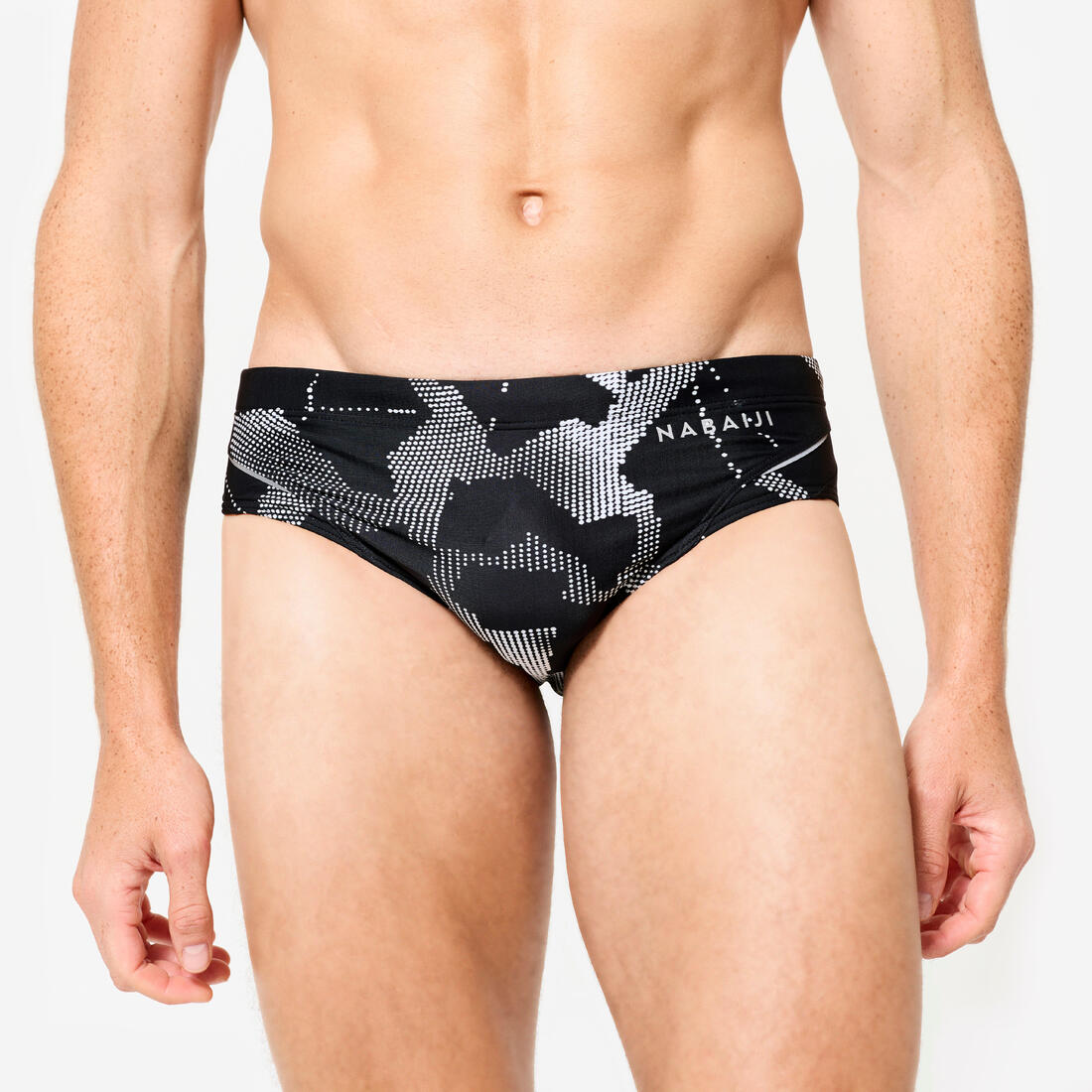 Maillot de bain natation homme slip900 print all ice