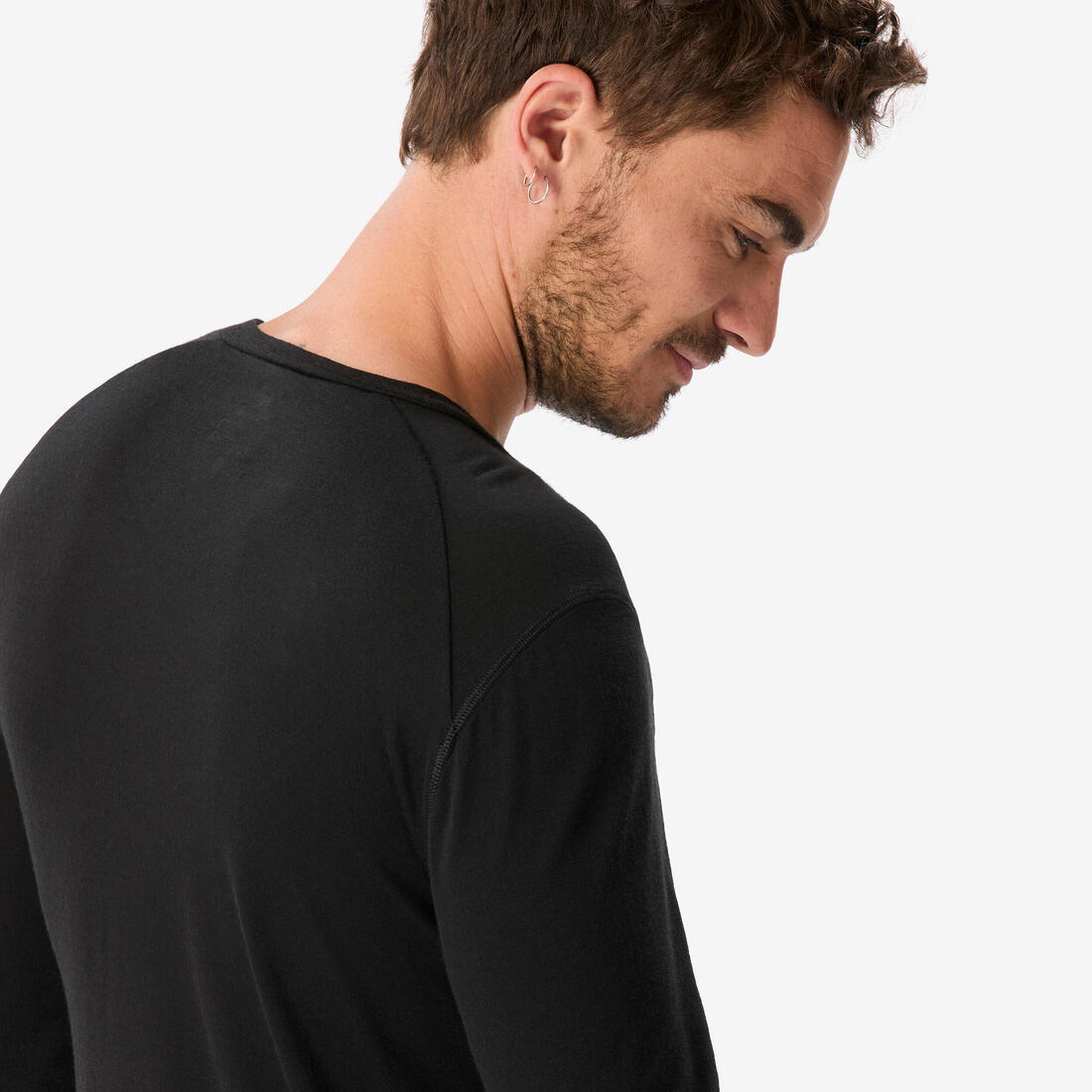 T-shirt 100% laine mérinos manche longue - mt500 - homme