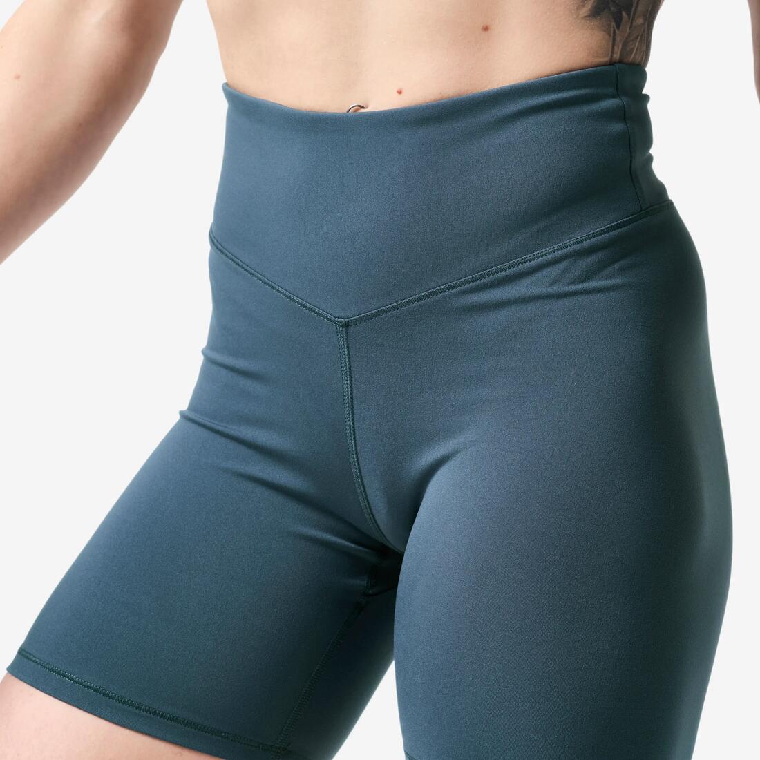 Short de musculation froncé femme