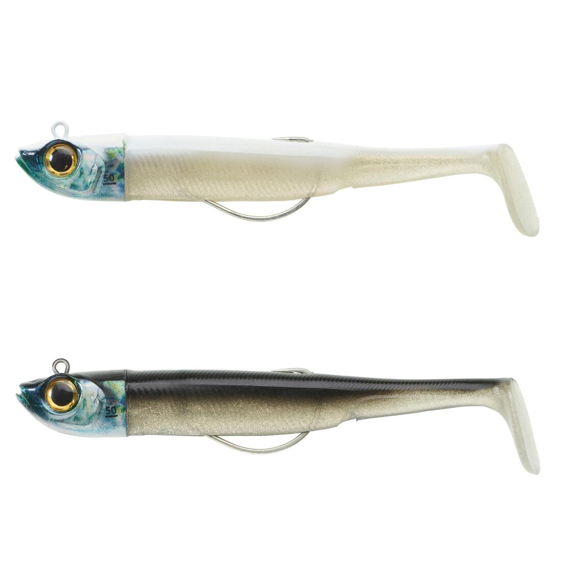 Kit leurres souples shad texan anchois ancho 120 12gr ayu en mer