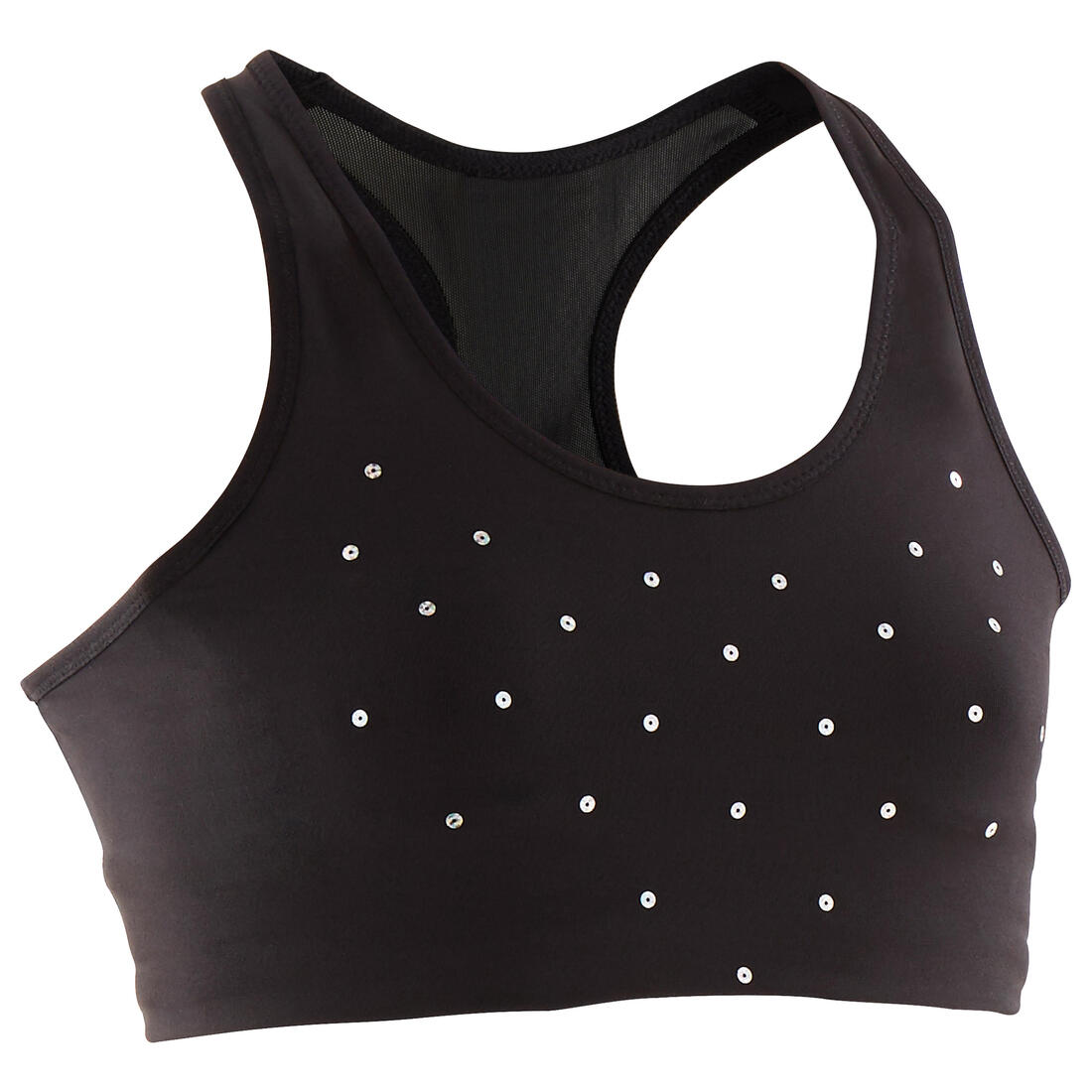 Brassiere gym noire fille 500 – noir