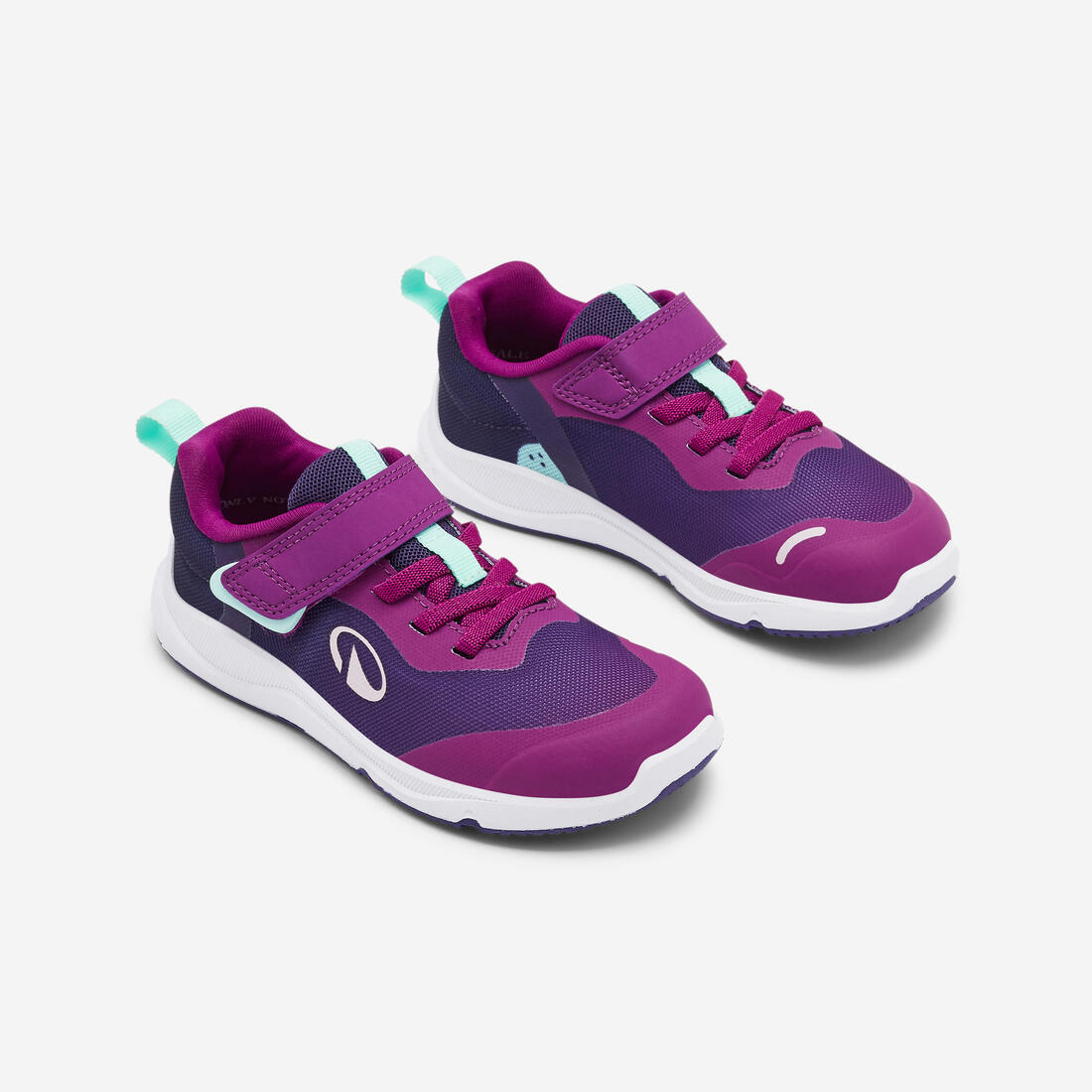 Chaussures Barefoot à scratch respirantes enfant, Stepper Sporty violet et