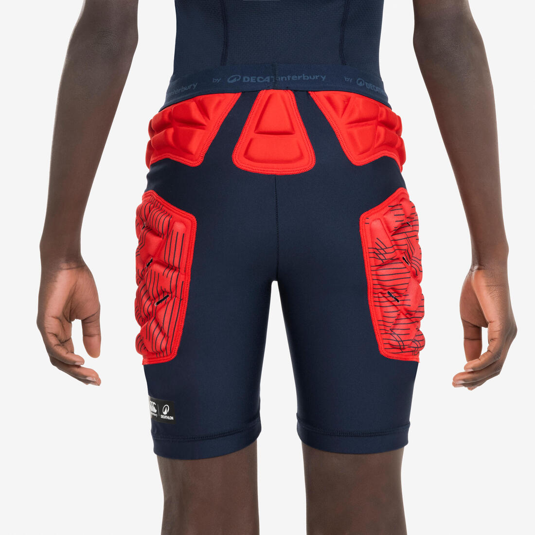 Sous-short de protection de rugby Enfant - R500 Decathlon | Canterbury bleu
