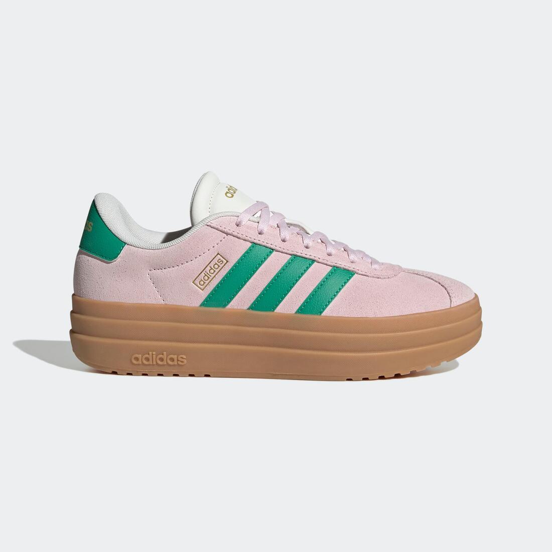Baskets femme, vl court bold, blanc cassé et bleu gomme